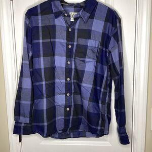 Mens Marmot Mountain‎ Works long sleeved Flannel shirt small Blue plaid
